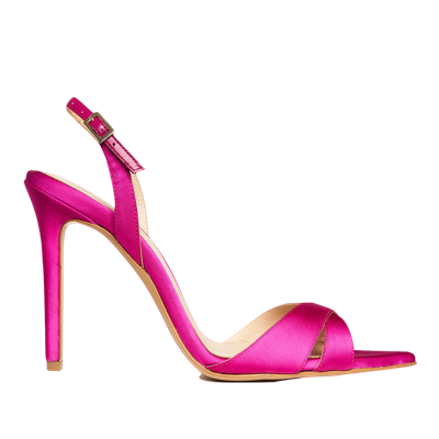 Ginissima Thea Plum Satin Sandals In Pink/purple