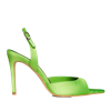 GINISSIMA VICKY GREEN GRASS SATIN SANDALS