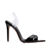 Ginissima Thea Black Patent Leather Sandals In Black