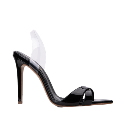 Ginissima Thea Black Patent Leather Sandals
