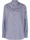 Matteau Classic Stripe Shirt - Bci Cotton In Blue