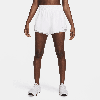 Nike Women's One Dri-fit High-waisted 3" 2-in-1 Shorts In White