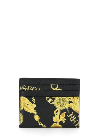 Versace Jeans Couture Sacs Homme Leather Card Holder In Black