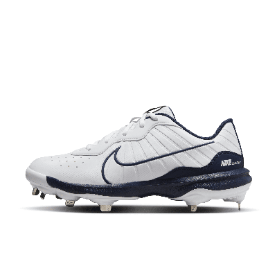Nike Men's Alpha Huarache Varsity 4 Low Baseball Cleats In White