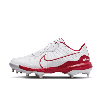 Nike Men's Alpha Huarache Varsity 4 Low Baseball Cleats In White