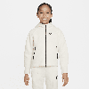 Nike Sportswear Tech Fleece Big Kids' (girls') Full-zip Hoodie In Brown