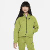 Nike Sportswear Tech Fleece Big Kids' (girls') Full-zip Hoodie In Green