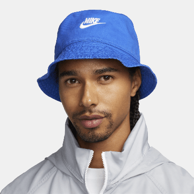 Nike Unisex Apex Futura Washed Bucket Hat In Blue