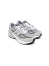 NEW BALANCE KIDS GREY 990 LEATHER SNEAKERS