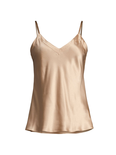 Ginia Women's Silk Camisole In Mink