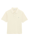 Saint Laurent Men's Monogram Polo Shirt In Cotton Piqué In Yellow