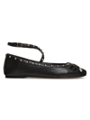 SCHUTZ WOMEN'S LARISSA STUDDED LEATHER BALLET FLATS