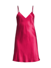 Ginia Silk Chemise In Ruby