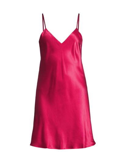 Ginia Silk Chemise In Ruby