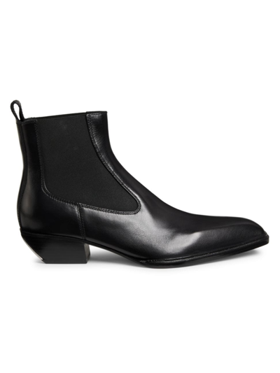 Alexander Wang Women's Slick 40mm Leather Ankle Boots In Black