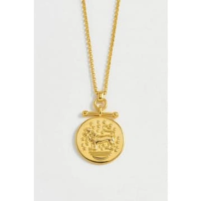Estella Bartlett Leo Lion T Bar Necklace In Gold