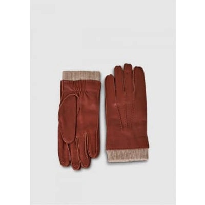 Oliver Sweeney Mens Pomarance Leather Gloves In Tan In Neutrals