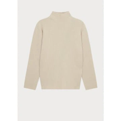 Paul Smith High Neck Open Back Stripe Detail Jumper Col: 02 Off White,