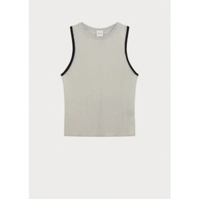 Paul Smith Sleeveless Sparkle Trim Detail Knitted Vest Col: 02 Off Whi In Black