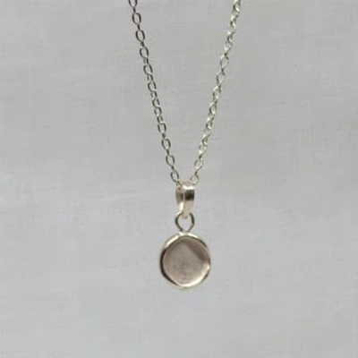 Annie Mundy Dtp72 Silver Disk Necklace In Metallic