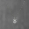 ANNIE MUNDY NP70 PLG SILVER AND PEARL NECKLACE WITH BAR