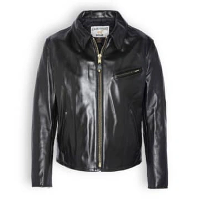 Schott Biker Horsehide Leather Jacket 689h In Black