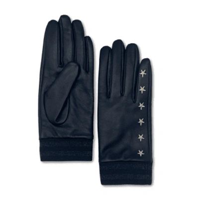 Nooki Design Elvis Star Embroidered Leather Glove- Black