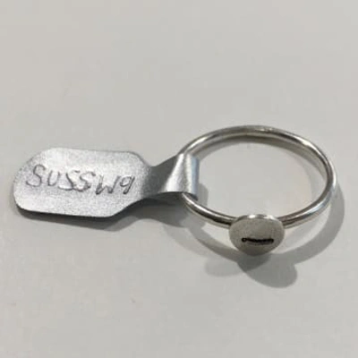 Sara Buk Jewellery Sewn Up Stacking Ring Small In Metallic