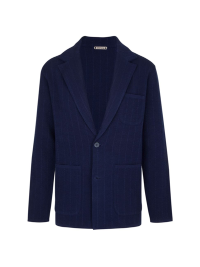 Stefano Ricci Men's Knit Two-button Jacket In Dark Blue