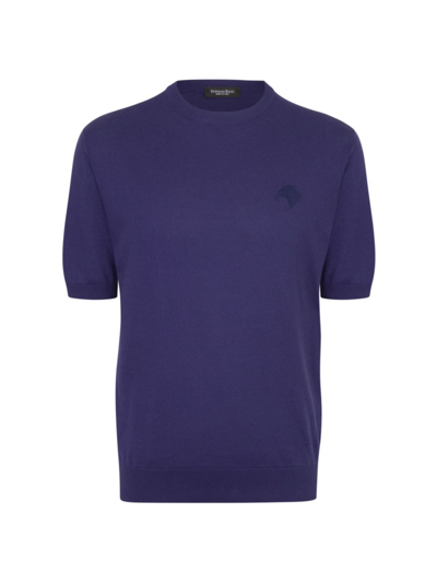 Stefano Ricci Men's Short Sleeve Crewneck Sweater In Purple