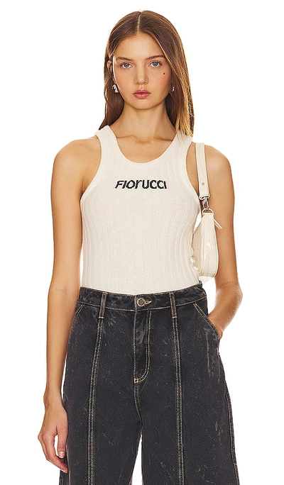 Fiorucci Angolo Logo Waistcoat In Cream