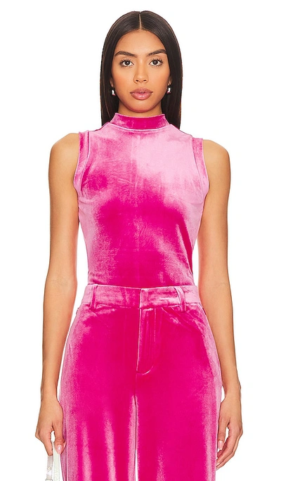 Good American Velvet Tank In Pink