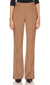 Helmut Lang Vent Wool Blend Bootcut Pants In Dune