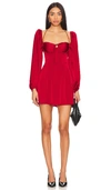 Astr Vivian Dress In Deep Red In Deep Red