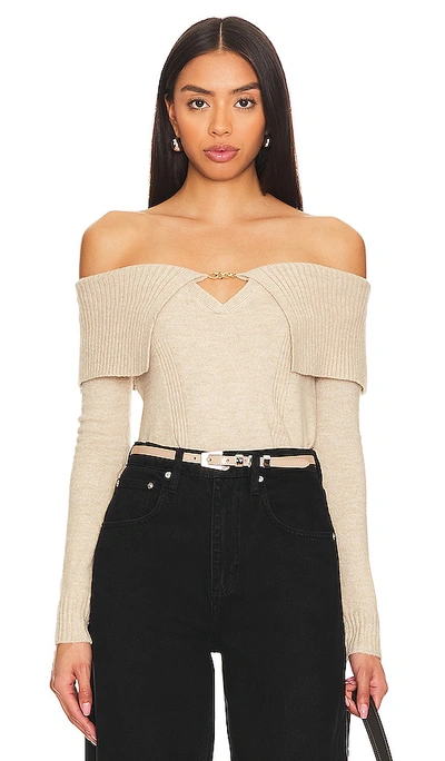 Astr Zella Jumper In Taupe