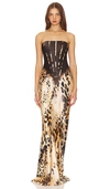 Retroféte Shayna Silk Dress In Vintage Cheetah