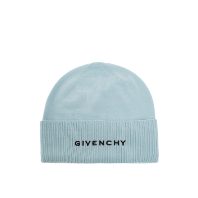 Givenchy Wool Logo Hat In Blue