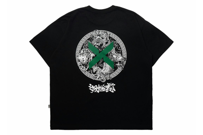 Pre-owned Stockx X Lakh Hong Kong City Series 2.0 T-shirt Black/four Saint Beasts