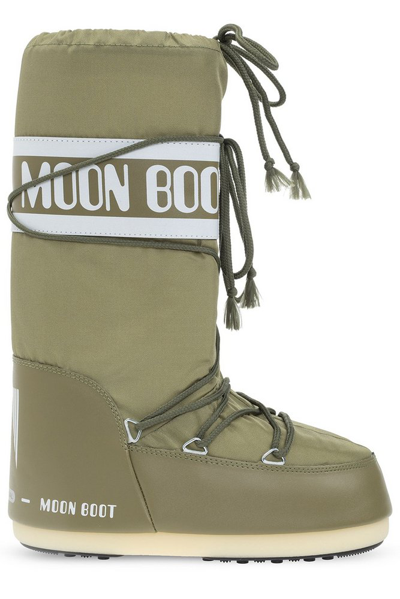 Moon Boot Icon Logo Printed Lace In Green
