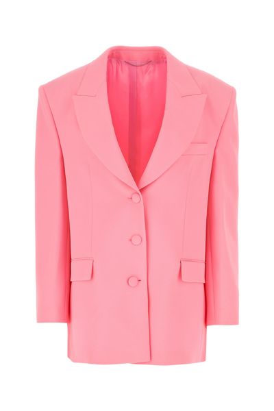 Magda Butrym Oversize Silk Blend Cady Blazer In Pink