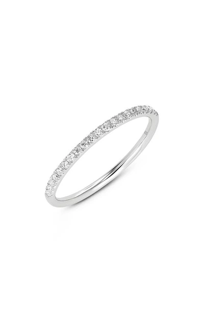 Lightbox 0.25-carat Pavé Lab Created Diamond Ring In 14k White Gold