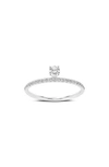 Lightbox 0.25-carat Floating Stone Lab Grown Diamond Ring In 14k White Gold