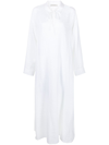 Asceno Linen Midi Dress In White
