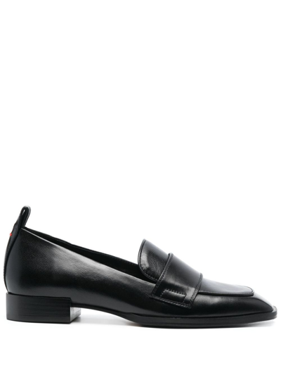 Aeyde Julie Square-toe Loafers In Black