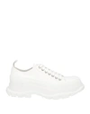 Alexander Mcqueen Tread Slick Canvas Exaggerated-sole Sneakers In White