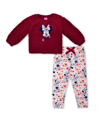 DISNEY BABY GIRLS MINNIE MOUSE SHERPA TOP AND LEGGINGS SET