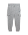 Polo Ralph Lauren Kids' Big Boys Fleece Cargo Jogger Pants In Andover Heather With Navy