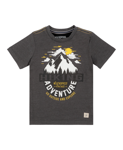 Weatherproof Vintage Kids' Big Boys Short Sleeve Graphic T-shirt In Charcoal Heather