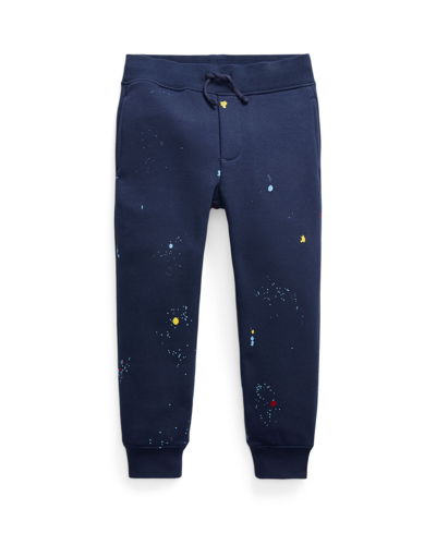 Polo Ralph Lauren Kids' Toddler And Little Boys Logo Fleece Jogger Pants In Newport Navy