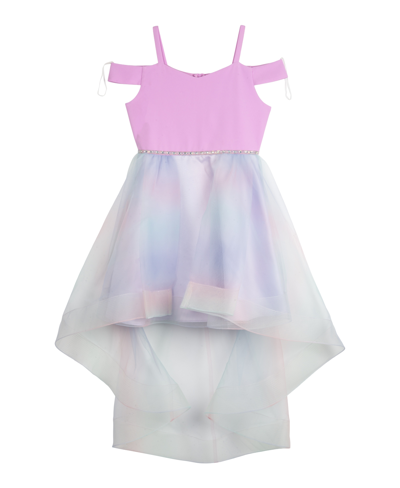 Rare Editions Kids' Big Girls Cold Shoulder Party Dress In Lilac